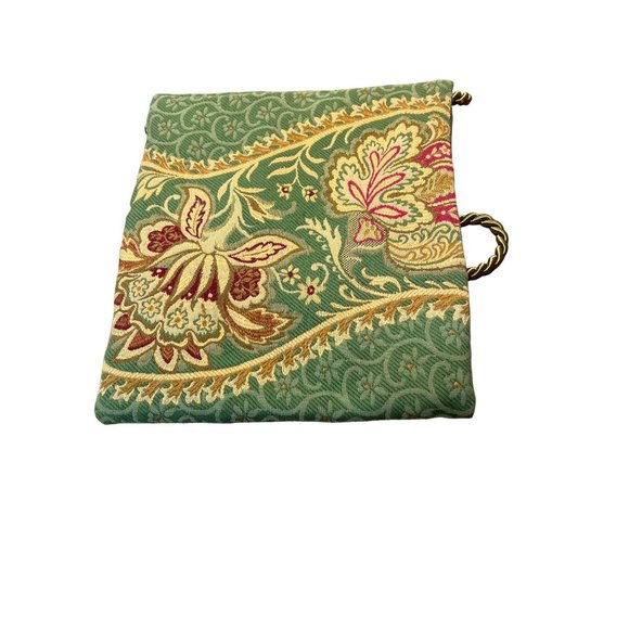 Handmade Tapestry Bag Floral Pattern Handbag Purse Sustainable Fashion Gift - Picture 3 of 7